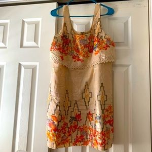 Free people floral shimmer dress